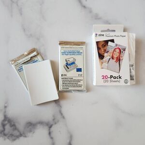 Zink 20 blank photo cards sheets premium photography paper 2x3 in